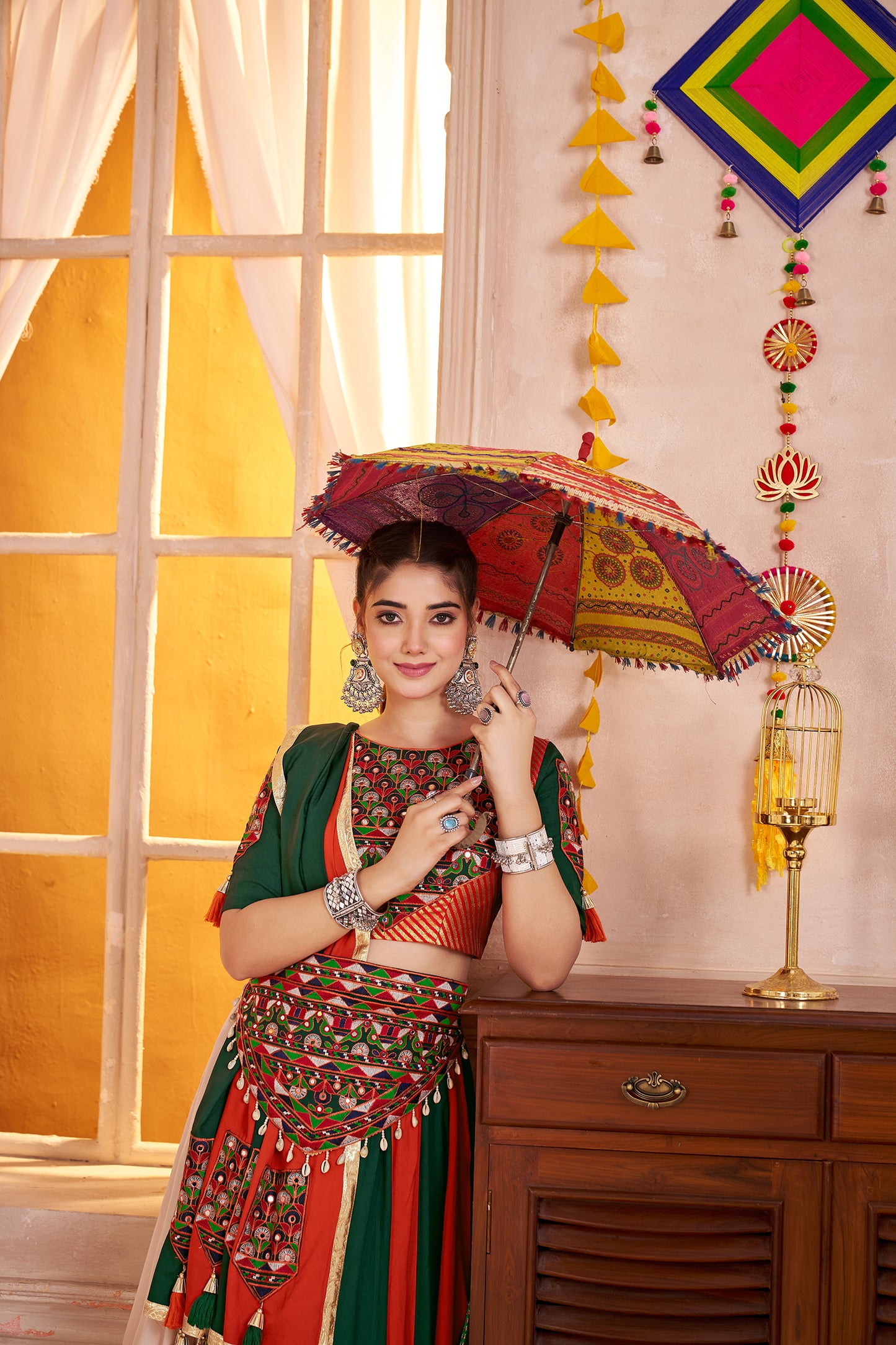 Gorgeous Multi Color Navratri Special Ghagra Choli