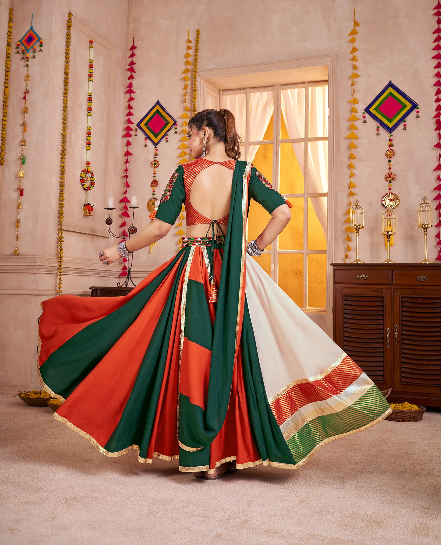 Gorgeous Multi Color Navratri Special Ghagra Choli