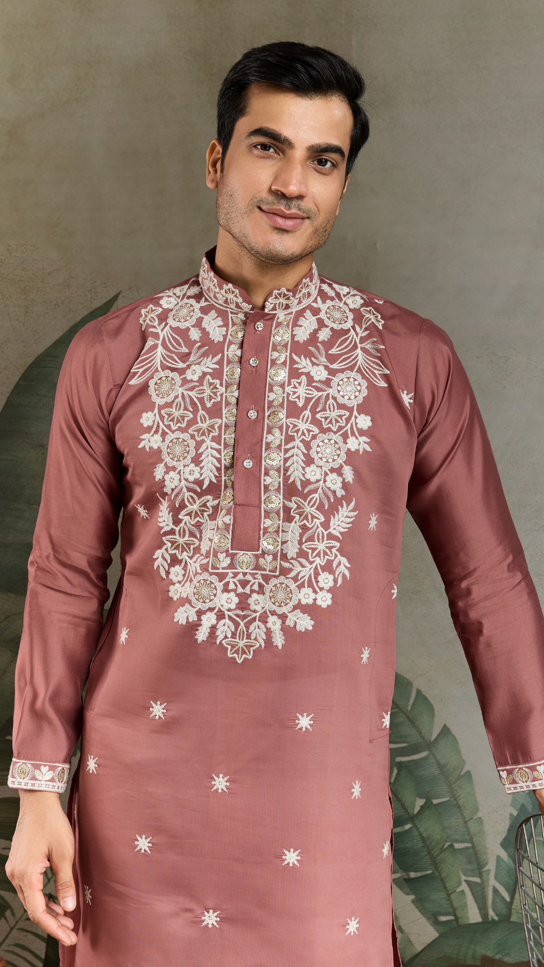 Cultural Wear Pastel Chocolate Kurta for Men