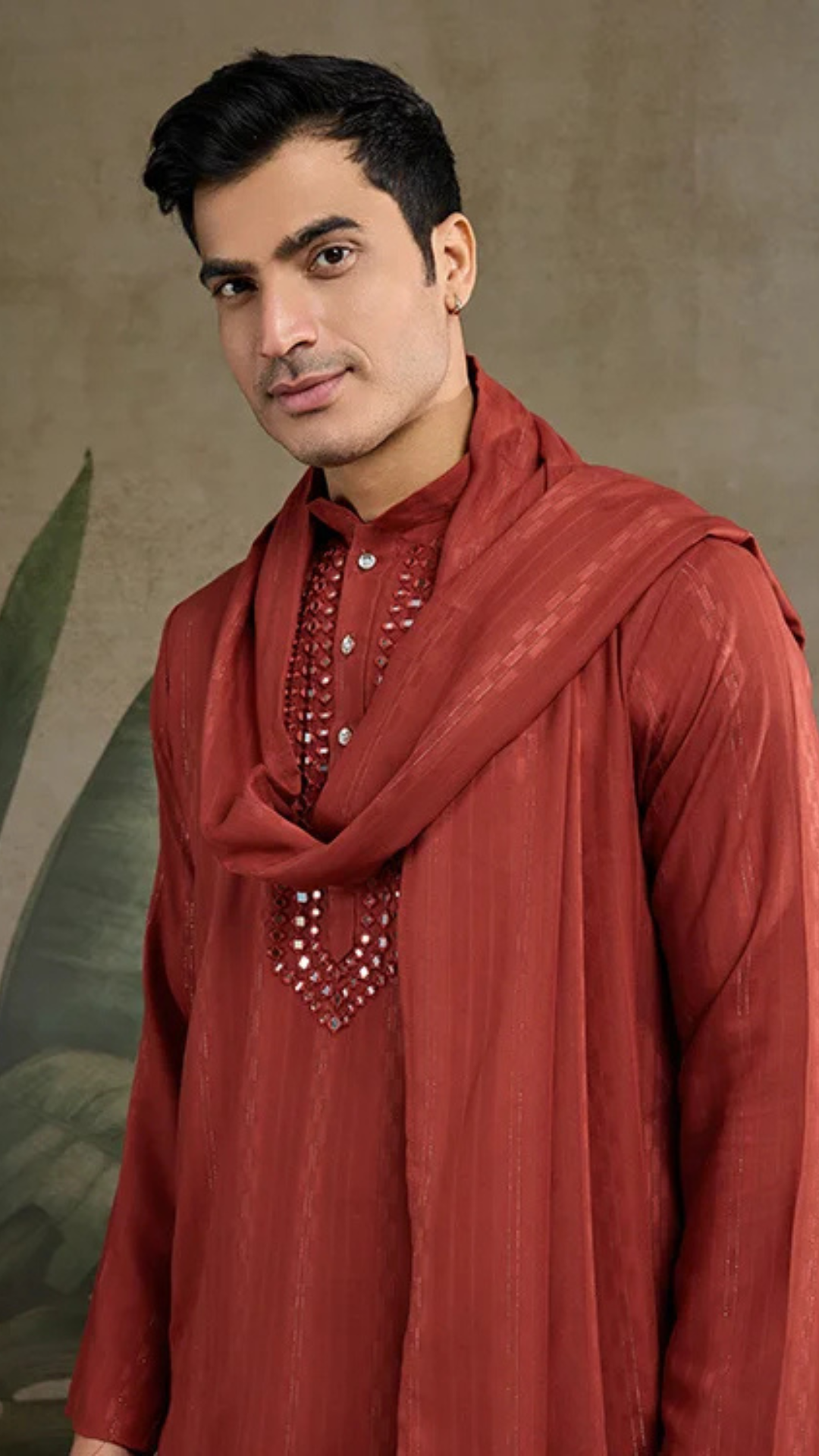 Festive Rust Orange Ultimate Guide to Menswear Kurta & Dupatta