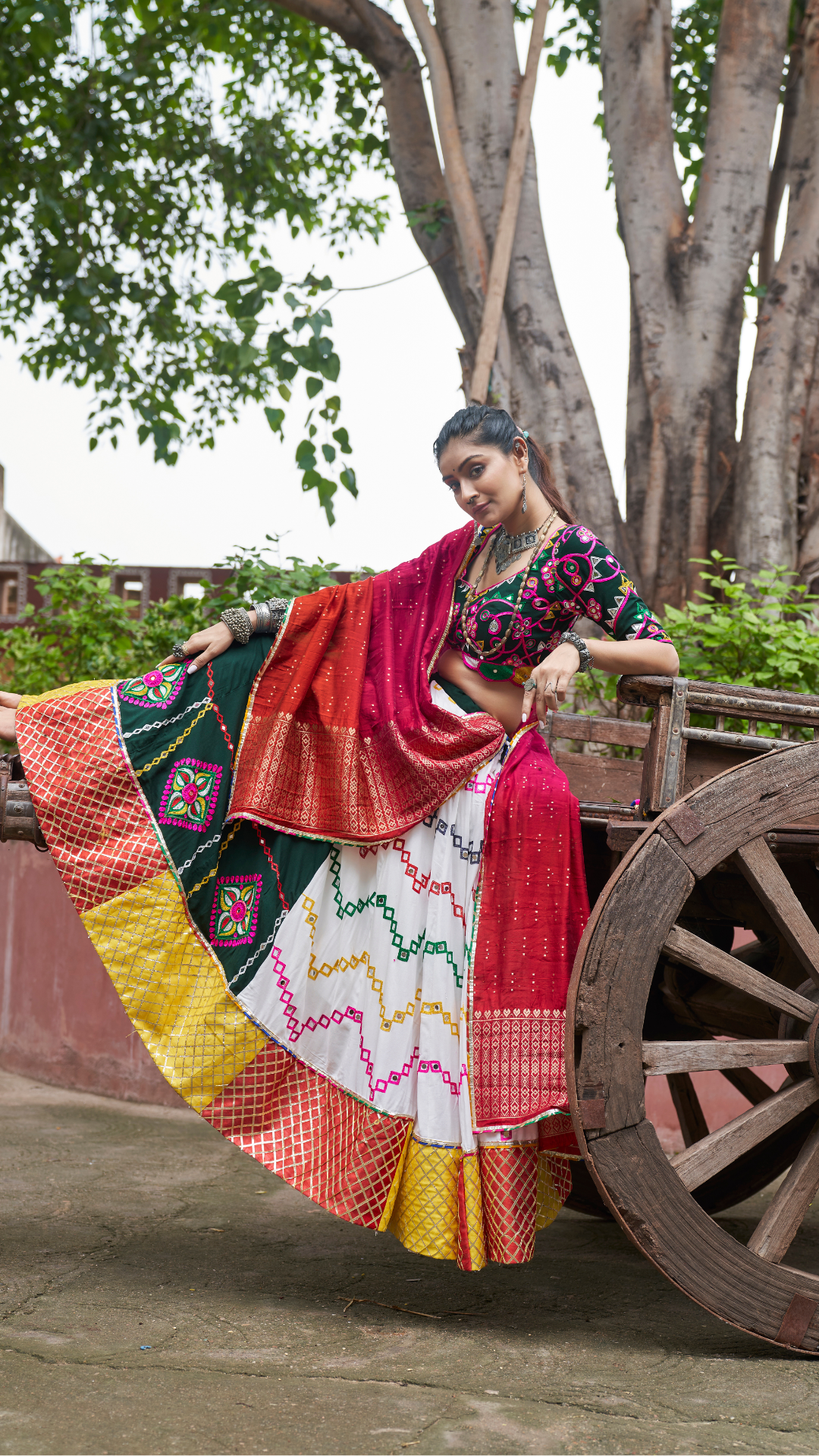 Multi Color Designer Navratri Garba Chaniya Choli