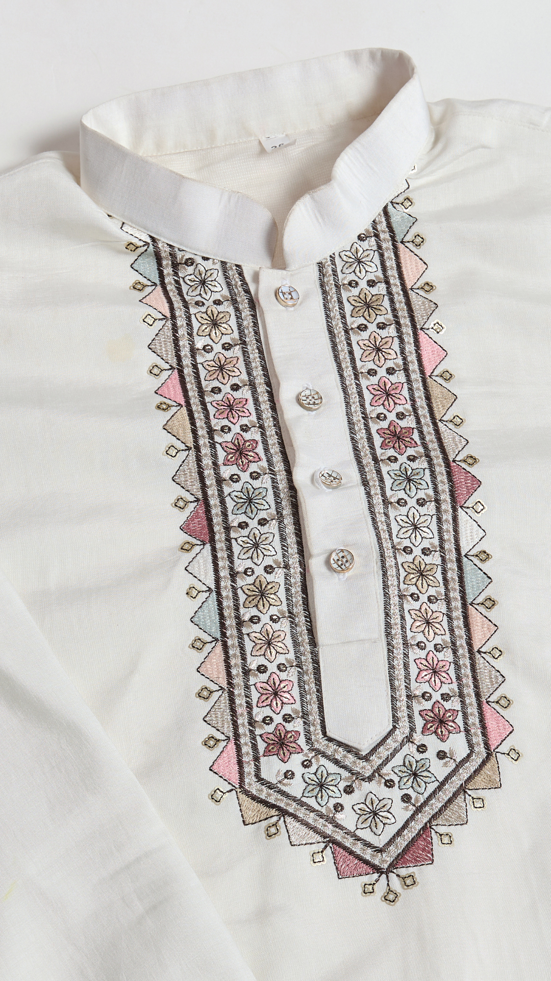 Wedding Special White Jacket Style Kurta Pajama Full Set