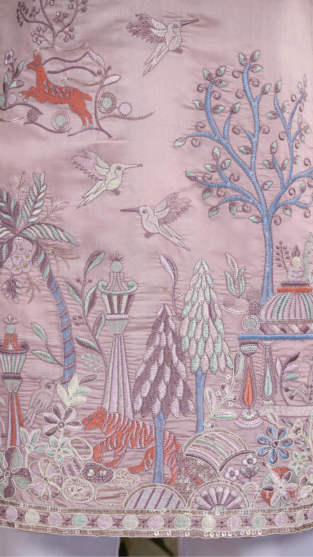 Designer Peach Viscose Silk fancy kurtas for men