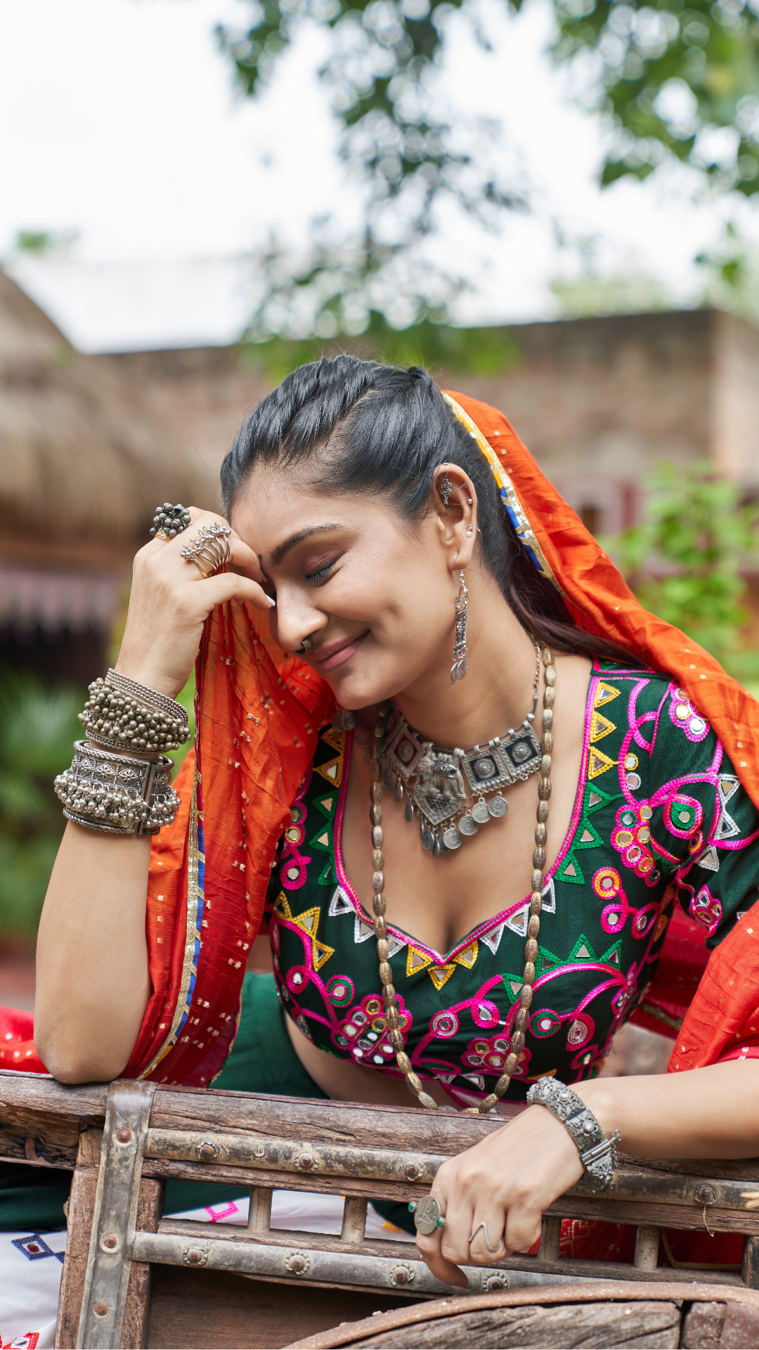 Multi Color Designer Navratri Garba Chaniya Choli