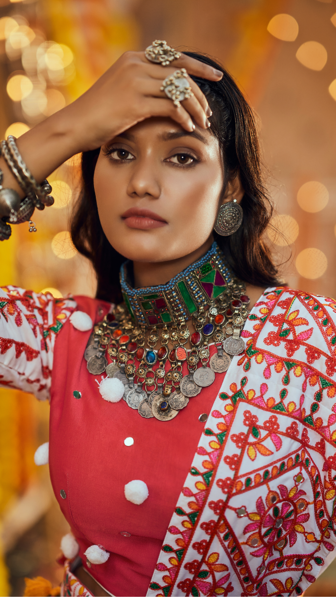 Black Maslin Cotton Digital Printed Work Navratri Lehenga