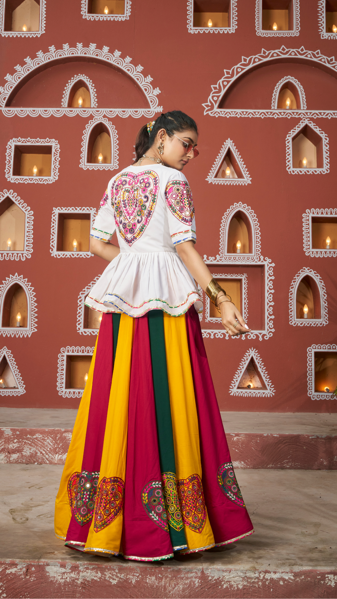 Multi Color Designer Jacket with Ghagra Choli for Navratri