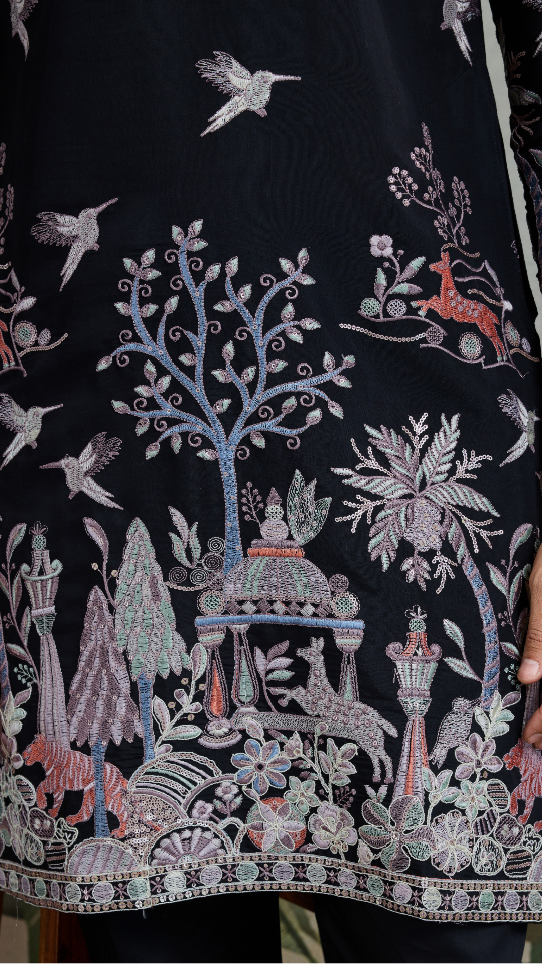 Beautiful Black Viscose Silk Kurta Mens wear Collection