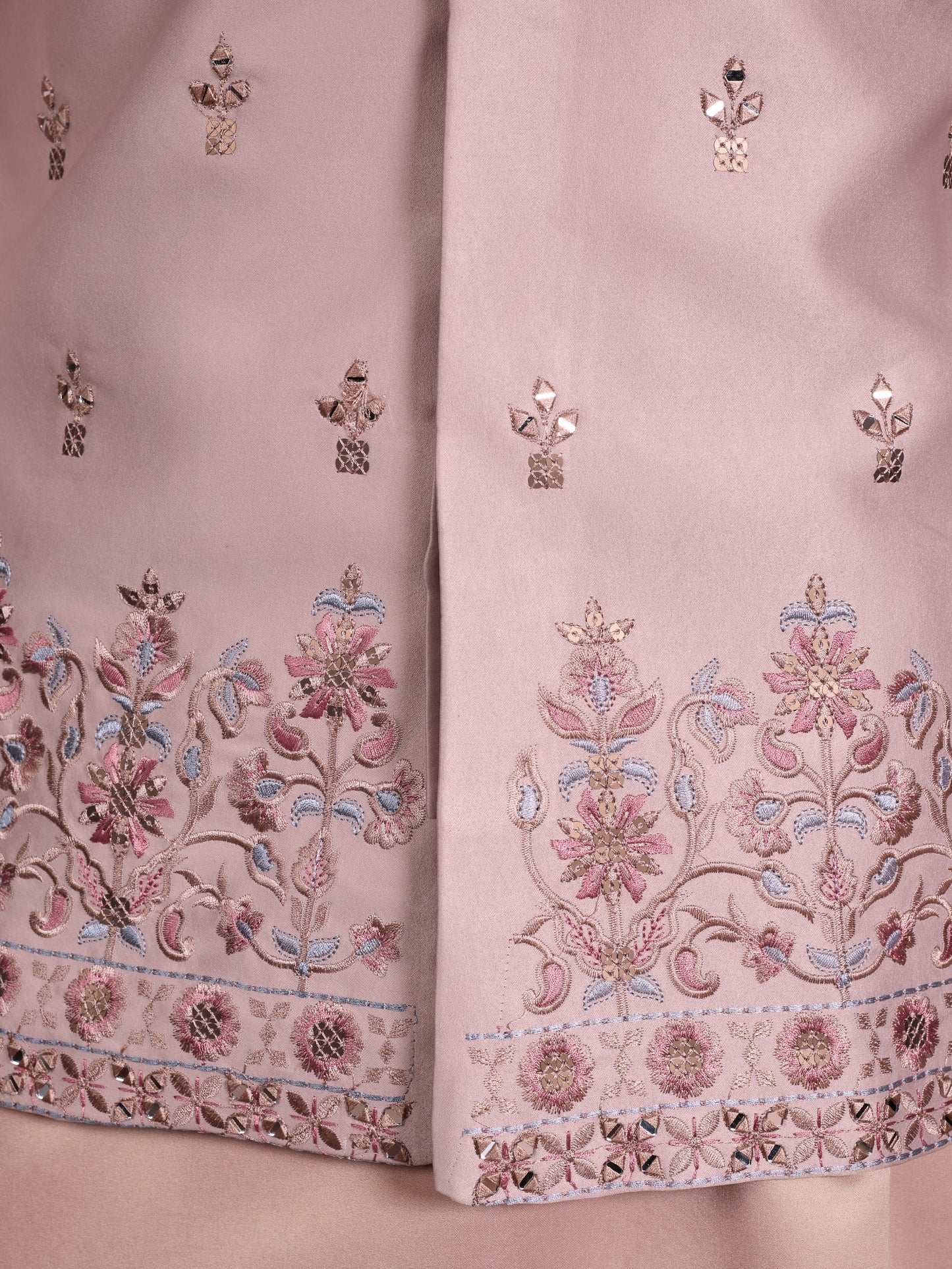 Boutique Style Unique Light Pink Kurta Koti Set for Men