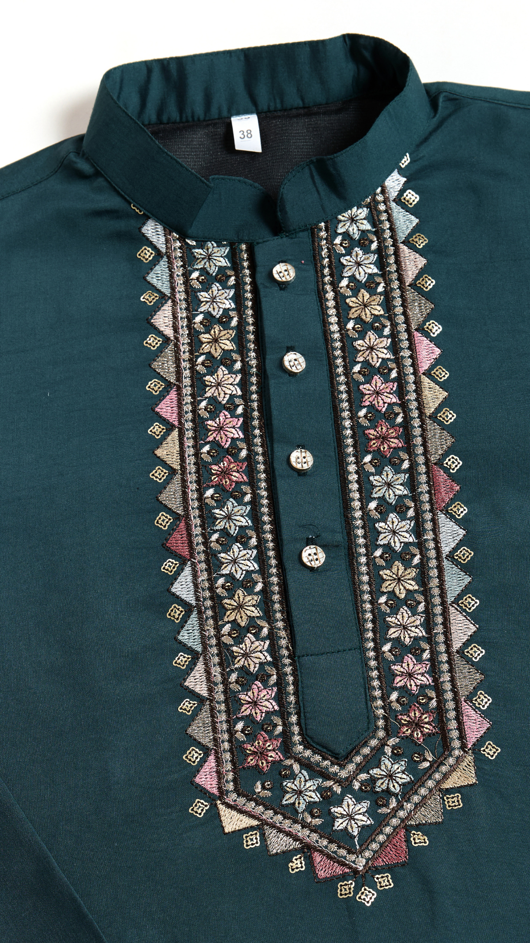 Traditional Green Kurta Pajama with Stylish Open Jacket