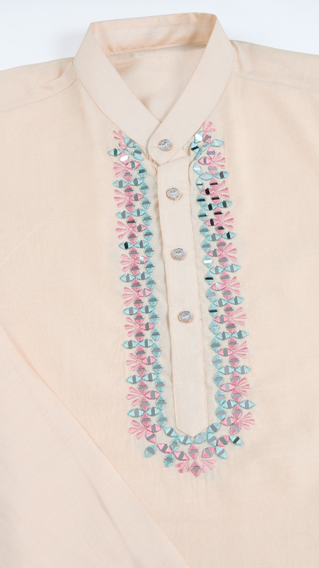 Traditional Beige Kurta Set with Koti Jacket