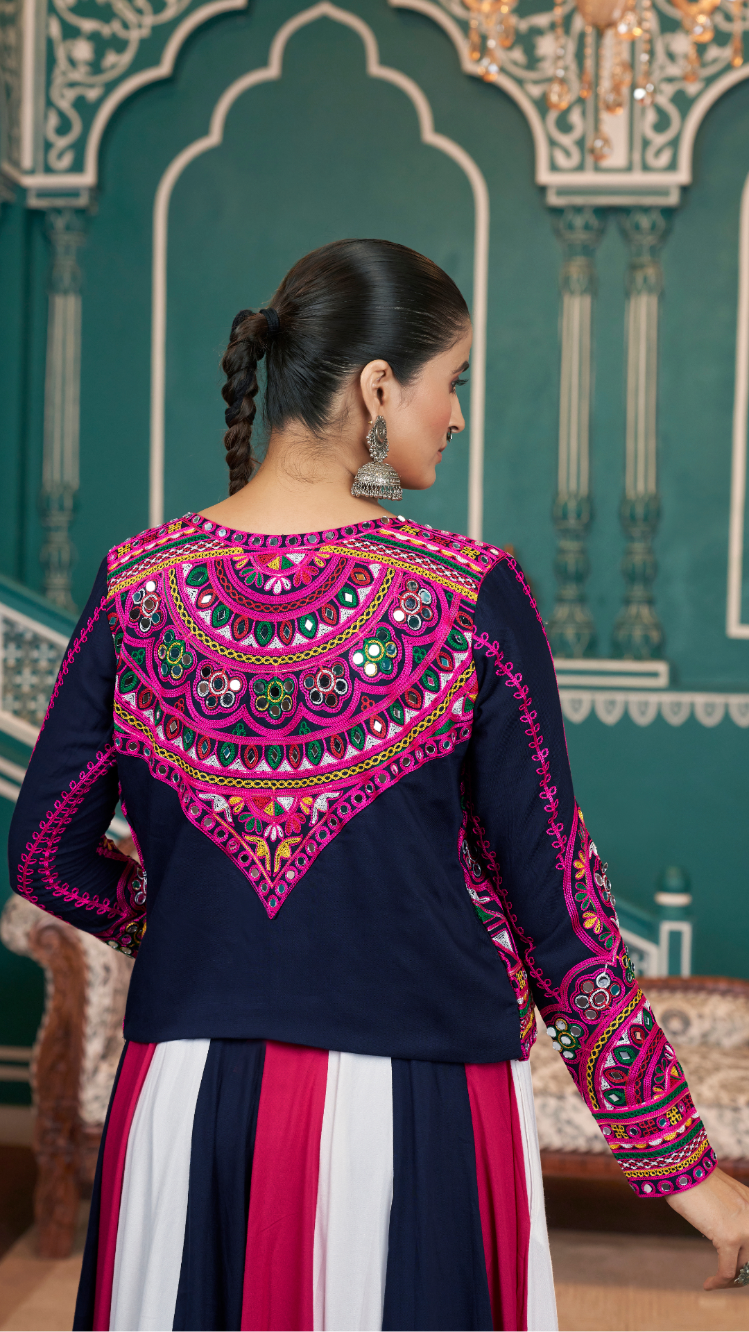 Beautiful Multi Color Jacket Style Chaniya Choli for Navratri