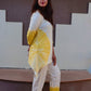 SHIBORI WHITE AND YELLOW CO-ORD SET