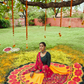 Yellow Maslin Cotton Digital Printed Work Navratri Lehenga