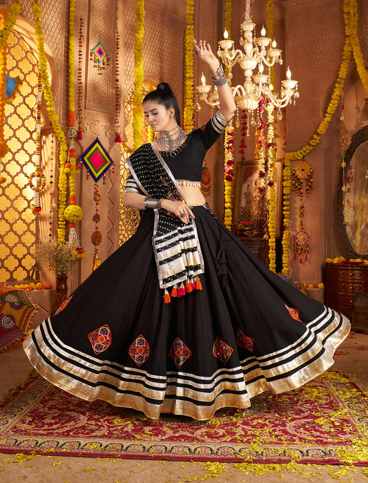 Premium Black Chaniya Choli Set for Navratri Special