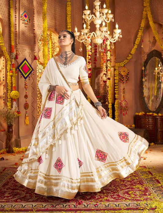 White Traditional Navratri Chaniya Choli Collection