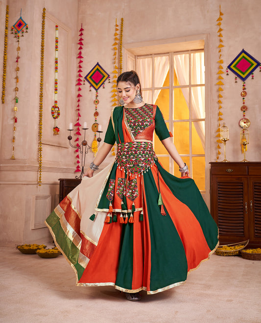 Gorgeous Multi Color Navratri Special Ghagra Choli