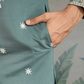 Pastel Pista Viscose Silk Embroidered Kurta for Men