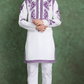 Purple Color Digital Printed Gents Kurta Pyjama