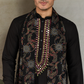 Royal Black Mirror Kurta with Dupatta Set for Wedding Functions