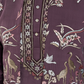 Rust Purple Open Koti Style Kurta Pajama Set for Men