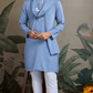 Light Blue Mirror Work Kurta – Elegant & Stylish