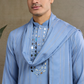 Light Blue Mirror Work Kurta – Elegant & Stylish