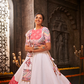 White Jacquard Cotton Traditional Chaniya Choli for Navratri