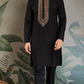 Royal Black Mirror Kurta with Dupatta Set for Wedding Functions