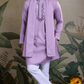 Dusty Pink Mirror Work Kurta for Men - Designer Wear