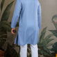 Light Blue Mirror Work Kurta – Elegant & Stylish
