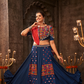 Blue Thread Embroidered Chaniya Choli of Navratri