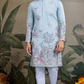 Traditional Sky Blue Wedding designer kurta for men usa