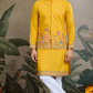 Designer Yellow Cotton Kurta with Koti Jacket Online