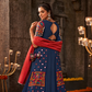Blue Thread Embroidered Chaniya Choli of Navratri