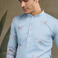 Traditional Sky Blue Wedding designer kurta for men usa