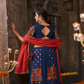 Blue Thread Embroidered Chaniya Choli of Navratri