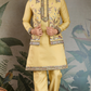Haldi Special Yellow Kurta Pajama with Open Jacket for Men