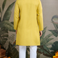 Stylish Look Perfect Haldi Yellow Color Men's Kurta with Dupatta
