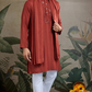 Festive Rust Orange Ultimate Guide to Menswear Kurta & Dupatta
