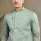 Premium Pista Green Viscose Silk party wear kurta for men