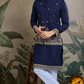 Stylish Navy Men's Kurta Koti Set – Elegant & Trendy