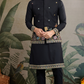 Designer Black Kurta with Embroidered Koti – Elegant Style