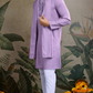 Dusty Pink Mirror Work Kurta for Men - Designer Wear