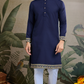 Stylish Navy Men's Kurta Koti Set – Elegant & Trendy