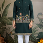 Stylish Green Men's Kurta Koti Set – Trendy & Elegant