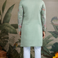 Premium Pista Green Viscose Silk party wear kurta for men