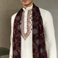 Wedding Special White Mirror Work Kurta with Dupatta for Men