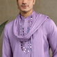 Dusty Pink Mirror Work Kurta for Men - Designer Wear