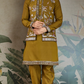 Golden Olive Open Koti Style Kurta Pajama Set for Men