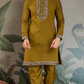 Golden Olive Open Koti Style Kurta Pajama Set for Men